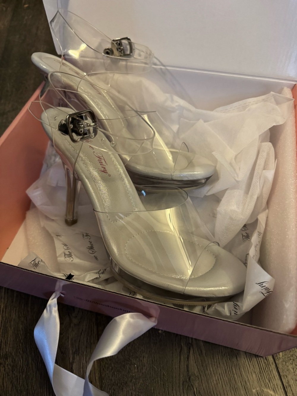 Clear competition heels 4.5”